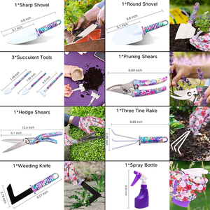 Trowel Rake weeder pruner Shears phun vườn dụng cụ cầm tay với trường hợp thực hiện công cụ làm vườn - Product Image 2