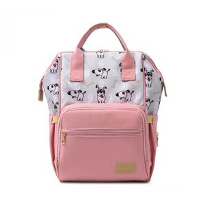 Nuova Borsa Mamma e Bambino alla Moda con Cartoni Animati Rosa, Grande Capacità, Design Elegante, <span class=keywords><strong>Zaino</strong></span> <span class=keywords><strong>Porta</strong></span> Pannolini da Viaggio per Mamme - Product Image 1