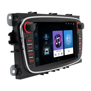 BQCC 2Din 7 Zoll Android 13 Touchscreen Autoradio unterstützt CarPlay Android WLAN GPS RDS Mirrorlink Auto-Player für FORD FOCUS