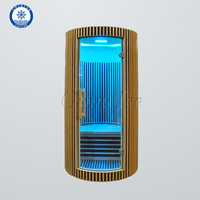 Sauna infrarouge OMNI Hemlock en bois massif de luxe pour 1 personne, 6 kW, vapeur sèche, faible EMF, panneau de commande tactile, pour utilisation en salle de sport