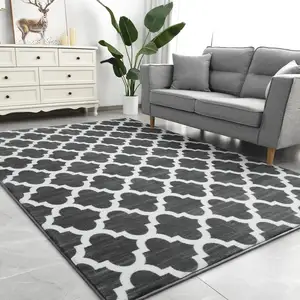 Factory Sale Extra Large Floor Carpet Luxury Shaggy Faux Fur Mat Soft Geometric Non-slip Area Rug For Living Room