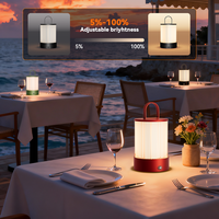 Lampe de table à led pour hôtel avec gradateur Lampe de table rechargeable décorative moderne de luxe avec station de charge Restaurant