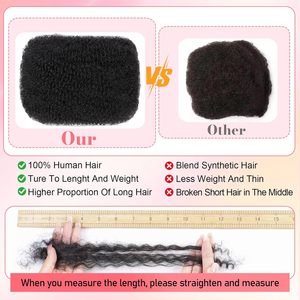 Extensions de dreadlocks humaines 100% naturelles, cheveux vierges Remy 4b 4c, en vrac, pour tresses afro, résistantes à la chute, douces et brillantes, 8 pouces - Product Image 3