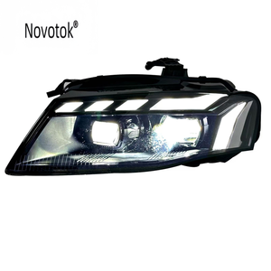 Phare avant en fibre de carbone pour AUDI A4 2008-2012 Mise à niveau vers un ensemble de phares à LED complet - Product Image 1