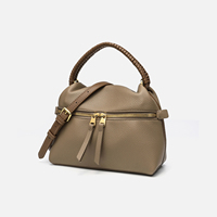 Sac à main de luxe en PU grainé avec poignée tressée, sac bandoulière pour femme, petit sac messager à fermeture éclair en polyester