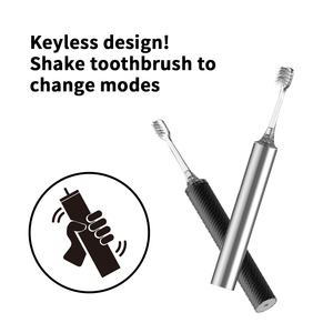 Recycle Aluminum Handle <strong>Pressure</strong> <strong>Sensor</strong> Turn ON/OFF Rechargeable <strong>Electric</strong> Sonic <strong>Toothbrush</strong> <strong>with</strong> Transparent Brush Head - Product Image 3