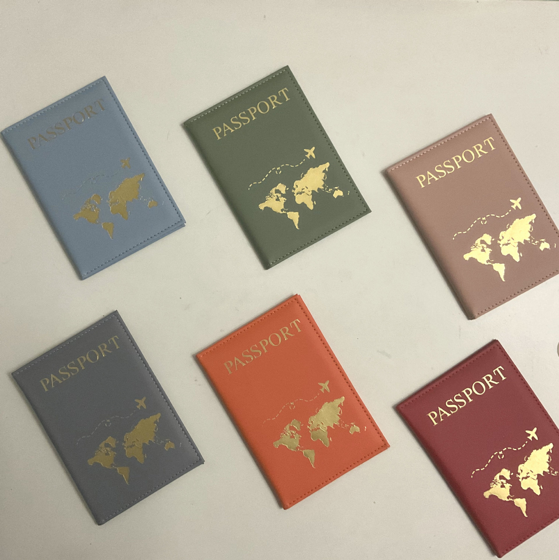 blue  passport holder