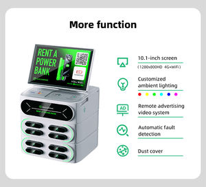Banques d'alimentation à écran intelligent à 8 fentes Centrale électrique avec station de charge rapide pour téléphone portable Pos Kiosque de partage de batterie externe Station de <span class=keywords><strong>location</strong></span> - Product Image 3