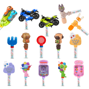 Chấp nhận tùy chỉnh rõ ràng Ống gói ánh sáng lên búa xe máy nhựa trượt Câu Đố kẹo đồ chơi trẻ em Kẹo cứng - Product Image 1