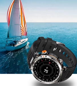 2025 New Ht30 Thông Minh Đồng Hồ Với Đèn Pin La Bàn Ngoài Trời Thể Thao IP68 Không Thấm Nước 600MAh Pin Bằng Giọng Nói Gọi Điện Thoại Smartwatch Cho Nam Giới - Product Image 4