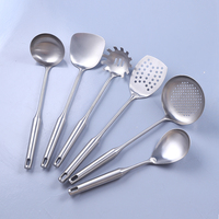 Accessoires d'ustensiles de cuisine pour la maison et le ménage outils de cuisine en métal en acier inoxydable ustensiles de cuisine ensemble louche à soupe tourneur écumoire