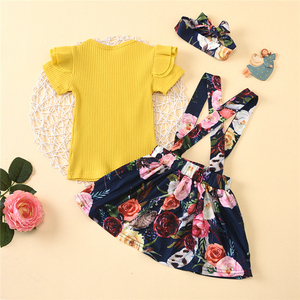 Vêtements d'été décontractés pour enfants, ensembles de 2 pièces à motifs floraux, ensembles de vêtements pour bébé fille, vêtements pour petite fille - Product Image 5