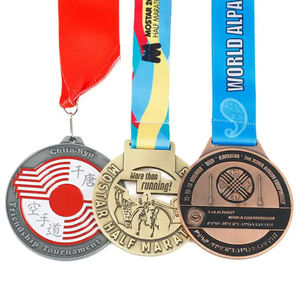 Factory Custom Sport medaille geprägt Logo Marathon lauf Geschenk Medaillon Trophäen und Metall medaillen - Product Image 5