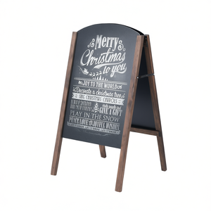 Panneau publicitaire en bois en forme de A, tableau noir sur pied de 31,5 pouces pour usage extérieur - Product Image 1