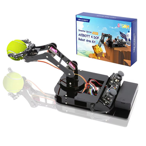 Kit de bras robotique programmable 4DOF ACEBOTT, voiture intelligente à coder soi-même avec contrôle pour débutants, ESP32 IOT Robotics QD022 4DOF Programmable - Product Image 1
