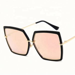 Gafas de Sol de Moda Vintage para Mujer, Montura Grande, Metálicas, Cuadradas, con Protección UV400, Tamaño Extra Grande, 2021 - Product Image 5