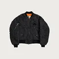 DIZNEW clothing vendor Wholesale mens Bomber puffer Jacket Oversized black damage jacket for men winter
