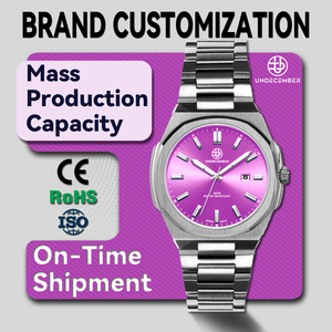 Montre de gros Undecember 5ATM pour <span class=keywords><strong>hommes</strong></span>, montre à quartz super lumineuse, design personnalisé, étanche, montre-bracelet à quartz pour affaires - Product Image 1