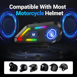 C5 Motorrad Kabelloses Helm-<span class=keywords><strong>Headset</strong></span> 40mm Stereo-Lautsprecher CVC Geräuschunterdrückung IP67 Wasserdicht zum Fahren - Product Image 3