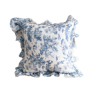 Taie d'oreiller français rétro européen ins wind bleu clair de luxe pour salon, canapé, maison, séjour, décoration de coussin, housse de coussin, taie d'oreiller - Product Image 4