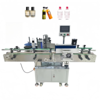 Etiqueteuse automatique simple/double face pour flacons en plastique, verre, applicateur de bocaux, étiqueteuse d'autocollants pour bouteilles rondes