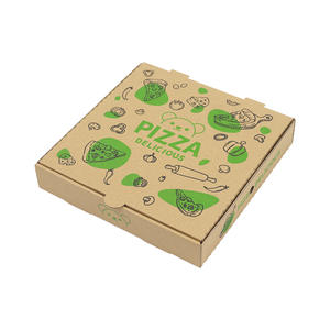 Boîte à pizza rectangulaire en carton, fabrication sur mesure, logo personnalisé, 11 pouces, papier kraft, estampage à chaud or, boîte à pizza en carton pour pizza - Product Image 1