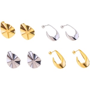 New Arrival 18K Gold Plated <strong>Earring</strong> <strong>U</strong> <strong>Shape</strong> <strong>Earrings</strong> Brass <strong>Earring</strong> for Women - Product Image 1