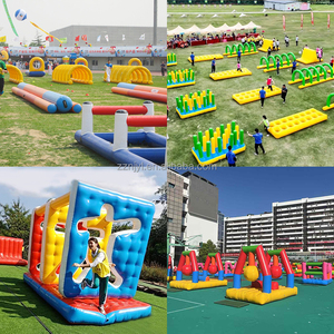 Jeux de défi gonflables commerciaux gonflables les huit immortels traversant l'équipement de sport de mer pour la construction d'équipe de fête - Product Image 5