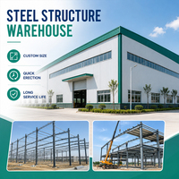 Entrepôt à structure métallique préfabriqué, atelier industriel, bâtiment métallique à grande portée pour stockage, à vendre
