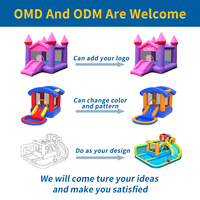 OEM Fabrika Doktor Yunus Model 72075 Şişme Oyun Evi İndirimi Unicorn Zıplama Şatosu Hava Yürüyüşü Mor 275x215x185cm 2