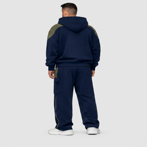 Conjunto de Chándal Oversize Personalizado de 500 Gsm con Logotipo Personalizado, Sudadera con Capucha de Felpa de Corte Holgado con Cremallera y Joggers Holgados 100% Algodón - Product Image 3