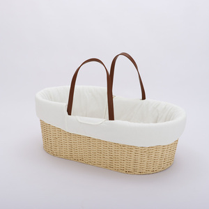 Prix d'usine, panier en osier KAPAI personnalisé avec logo, avec doublure et matelas, matériaux durables et sûrs pour le sommeil du bébé - Product Image 6