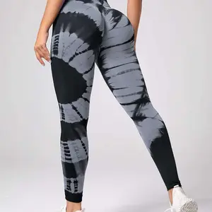 New Tie Dye Seamless Peach Hip Yoga Pants High Waist Legging Workout Scrunch Butt Lifting Sports Gym Tights Woman leggings