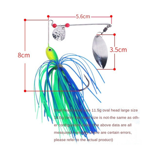 Esche Artificiali Spinner 11.5g 14.5g, Esca Rigida per Pesca al Bass, Crankbait, Swimbaits per Luccio, Spigola, Pesca in Acqua Dolce - Product Image 2