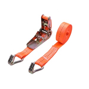 25mm 1inch có thể thu vào Ratchet Tie dây đeo 1000kg phá vỡ sức mạnh polyester hàng hóa lashing vành đai đôi-j móc cam khóa cho xe tải - Product Image 2