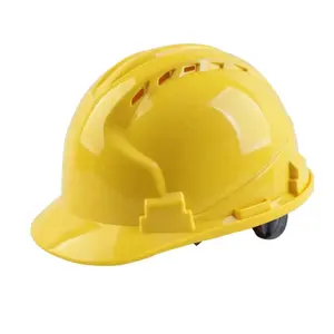 Helm Keselamatan tiga rib ABS, kekuatan tinggi untuk situs konstruksi listrik anti benturan dan bernapas helm lokasi konstruksi