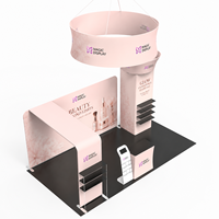 Stand d'exposition réutilisable 10x20 pieds avec affichage en tissu imprimé sur mesure pour événements professionnels