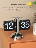 Flip-Tischuhr Seitenumblätternde Uhr Retro Flip-Uhr Automatisch