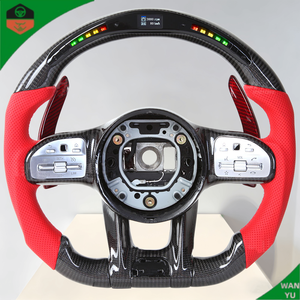 Volant en fibre de carbone LED pour Mercedes-Benz AMG W205 W204 W203 W213 W211 Classes A B C G – Mise à niveau et modernisation (ancien vers nouveau) - Product Image 1