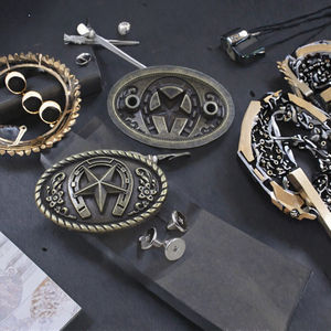 Conchos de Hebilla de Doble Tornillo de Aleación de Alta Calidad con Patrón de Estrella, 29x44mm, Impresión por Transferencia Térmica, a la Moda para Cuero, Venta al por Mayor - Product Image 2