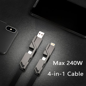 Câble USB <span class=keywords><strong>4</strong></span> en 1 Type C vers USB C avec affichage PD pour <span class=keywords><strong>iPhone</strong></span> 15 14, chargeur rapide pour Samsung Huawei - Product Image 3