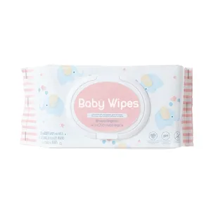 Soft Cotton Material Mild Cleansing Solution Airtight Seal baby wipes
