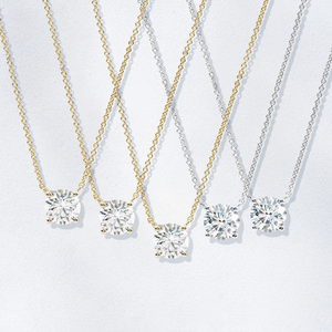 starsgem 18k gold <b>necklace</b> round brilliant 0.5ct 1ct <b>D</b> vs lab grown diamond loose fine jewelry diamonds <b>necklace</b> - Product Image 1