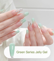 OSEY 10 Couleurs Série Verte 15ml Vernis Gelée Non Toxique UV/LED pour Nail Art Prise en Charge Marque Privée Personnalisation Gratuite