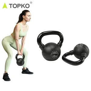 TOPKO उच्च गुणवत्ता घर जिम शक्ति प्रशिक्षण प्रतियोगिता kettlebell 10LB, 15LB, 20LB Multifunctional आरामदायक Kettlebell