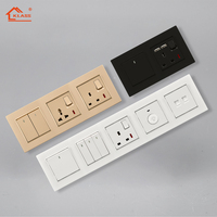 Gang Double Pole Uk Toma de pared eléctrica Uso doméstico universal Proveedor eléctrico 220V 250V 13a 2 SDK gratis 16A Baquelita KJ Series