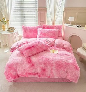 European American Style Velvet Bedding <strong>Set</strong> <strong>King</strong> <strong>Size</strong> Luxury Fluffy Warm Winter Duvet Cover with <strong>Comforter</strong> Heavyweight - Product Image 4