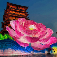 Lanterne futuriste faite à la main 2025, lanternes géantes en soie d'intérieur/extérieur, personnalisées, décoratives pour le Nouvel An chinois, parc d'attractions