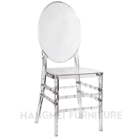 Chaises Chiavari transparentes modernes de luxe en gros - Chaises empilables en polycarbonate transparent pour événements extérieurs, écoles, mariages et banquets