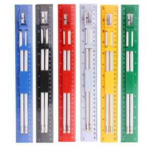 Pencil eraser sharpener 30cm school pencil ruler set